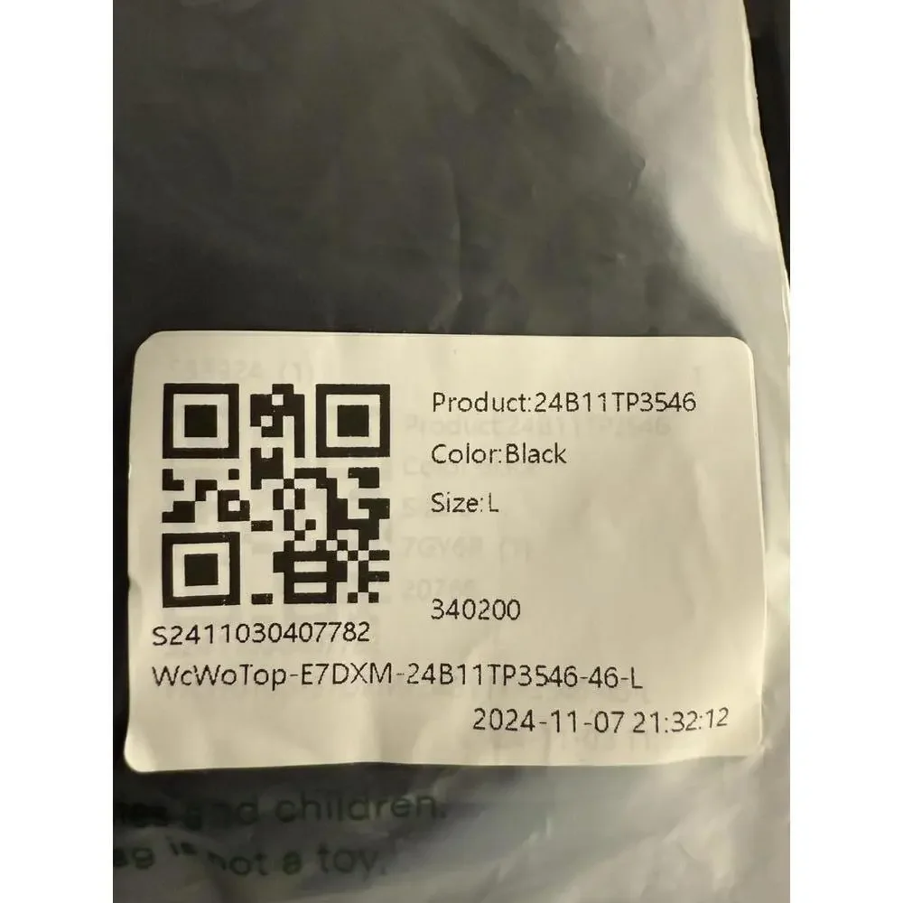 NWT Halara Boat neck long sleeve Tshirt Black L - Picture 7 of 7